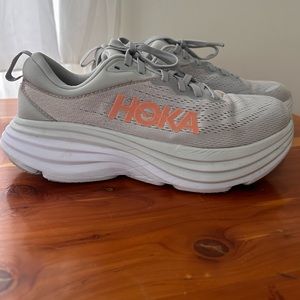 HOKA Women's Bondi 8 Running Shoes Light Grey